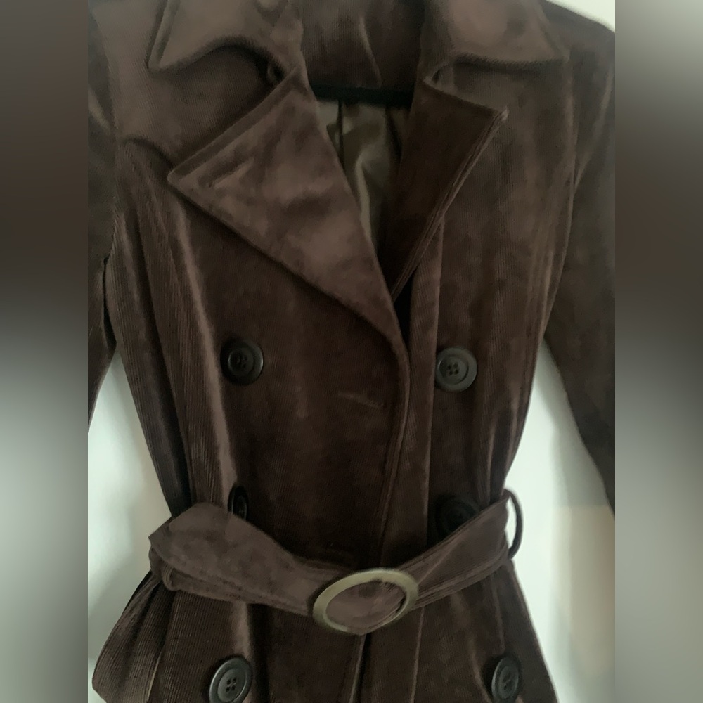 Brown corduroy spring coat - Picture 4 of 5